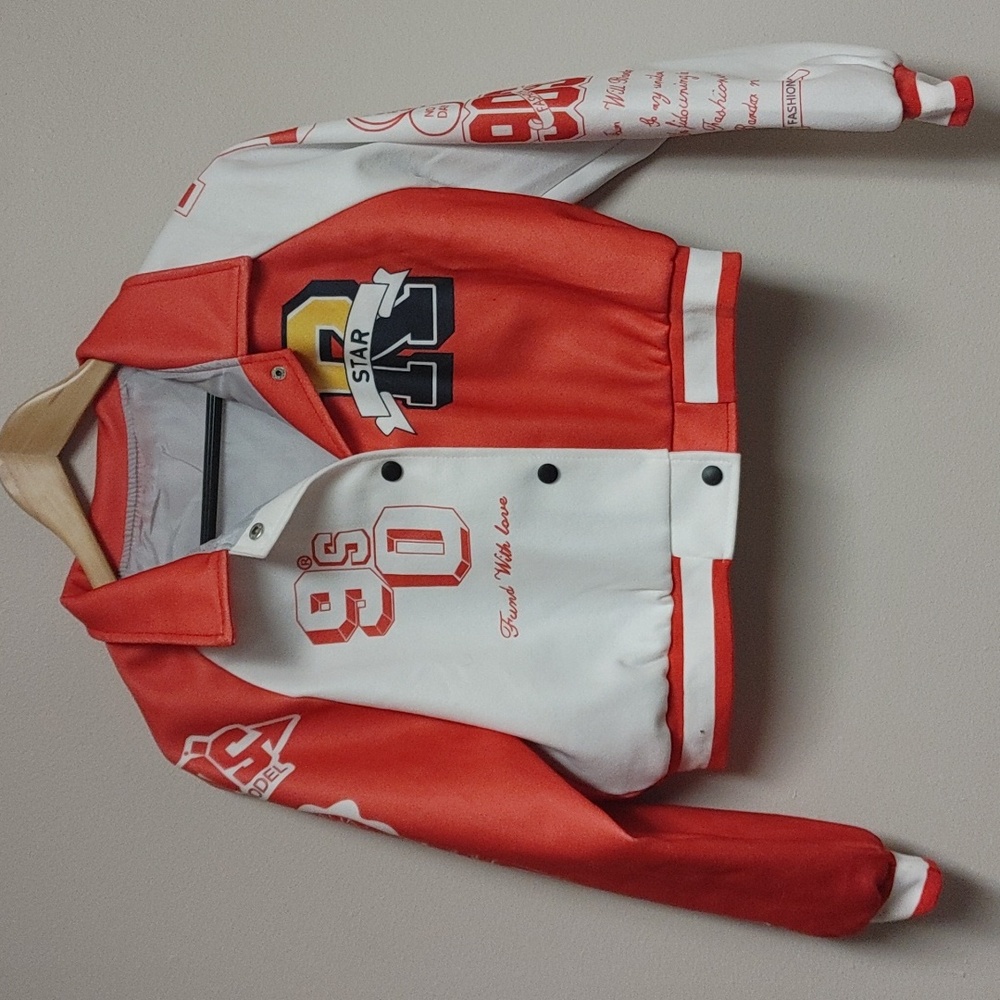 New School red 90s jacket